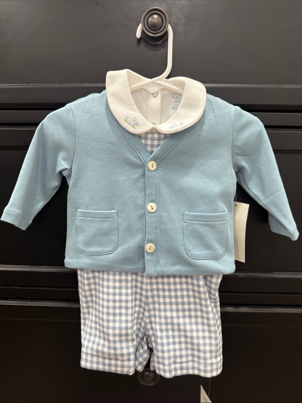 Ralph Lauren Baby 3 Months 100% Better Cotton bodysuit, cardigan, and trousers